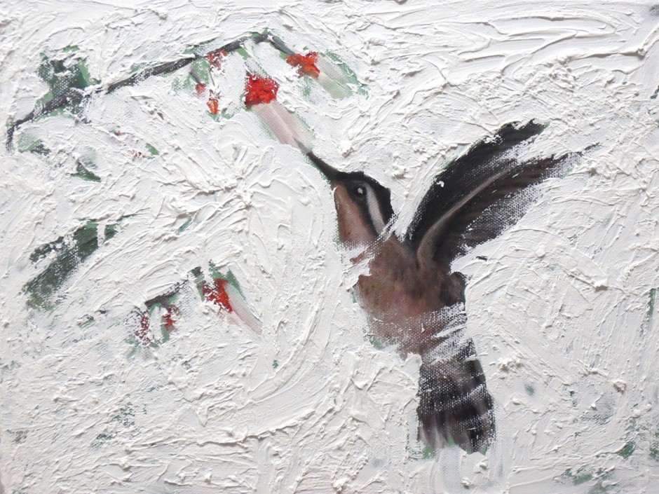 pajaro-2014-40x30-olio-e-stucco-su-tela